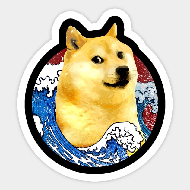 dogecoin wave Sticker by aldistar